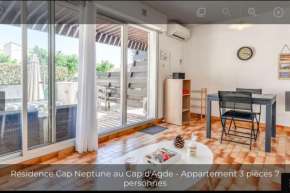 Logement de plain-pied à 2 min à pied de la plage.